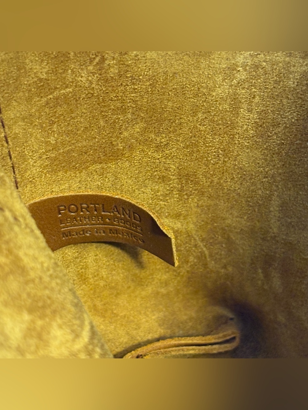 Portland Leather Medium Zip Crossbody Tote in Honey - Picture 10 of 11